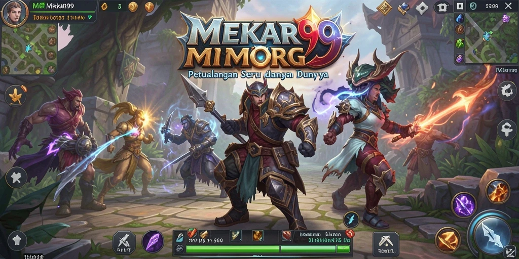 Gameplay seru dalam dunia fantasi <strong>MEKAR99</strong> yang menakjubkan.