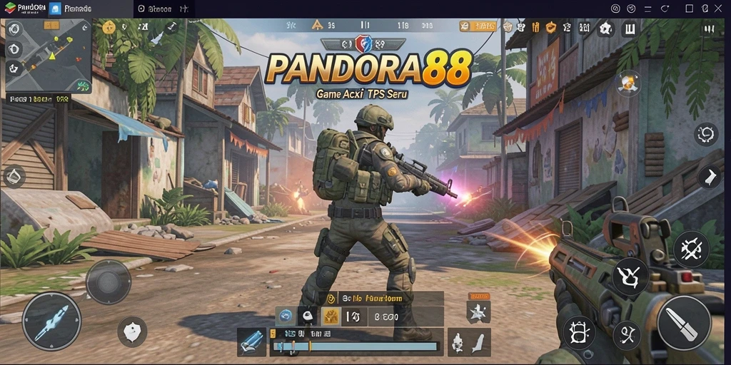 Tampilan gameplay PANDORA88 dengan aksi menegangkan.