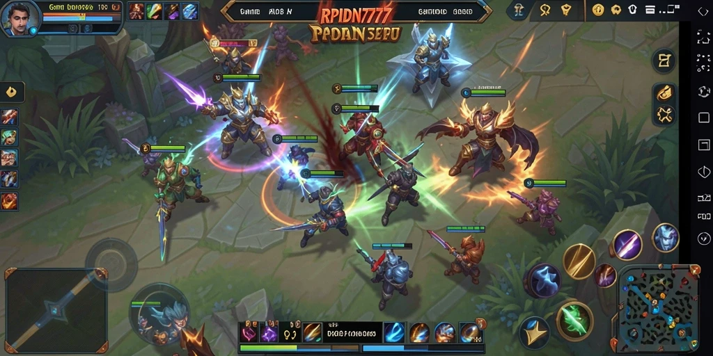 Tampilan gameplay RPIDN777 yang mendebarkan di arena MOBA.